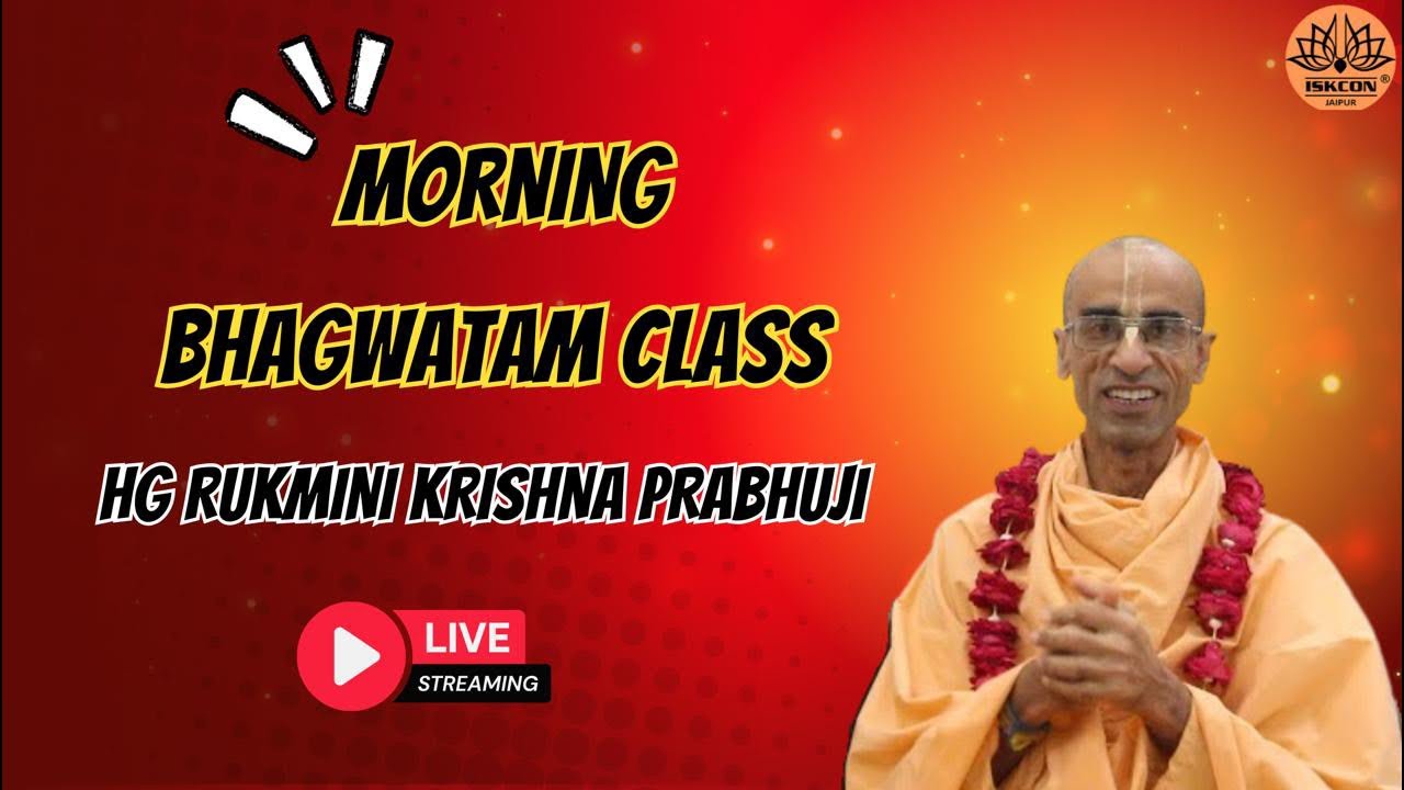 Special Morning Bhagwatam by HG Rukmini Krishna Prabhuji | ISKCON JAIPUR