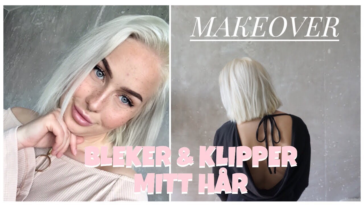 BLEKER MITT HÅR VITT & KLIPPER DET KORT.. & brynfärgning, smink & outfit, en hel MAKEOVER dvs.