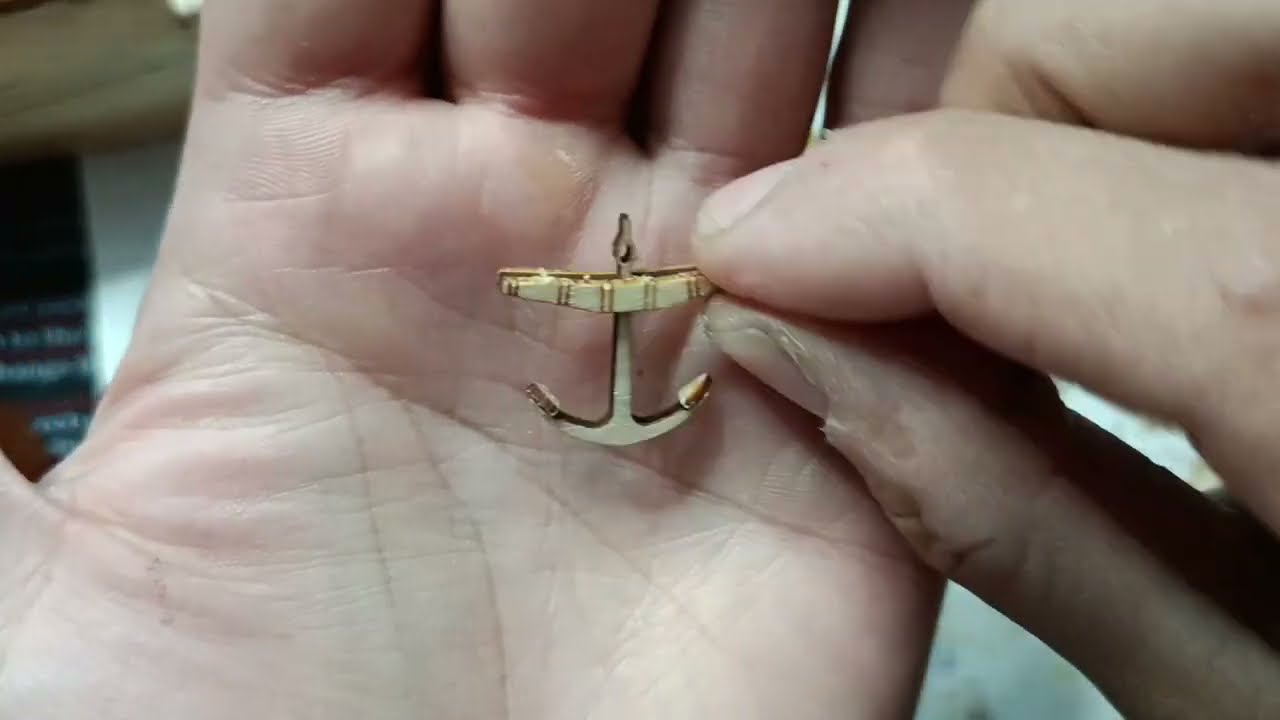 Building a Wooden Anchor for My TEMU Ship Model! ⚓🚢
