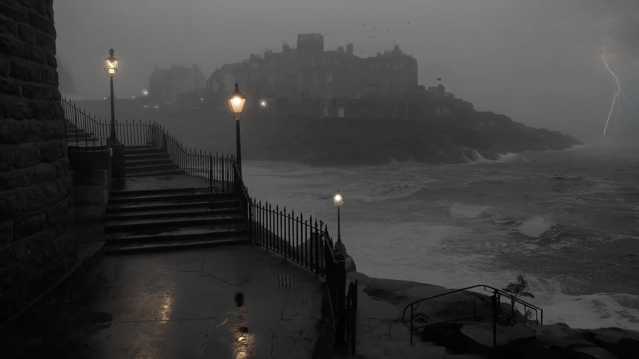 “Storm Over the Silent Coast” — A Rainy Seaside Night | Dark academia Playlist