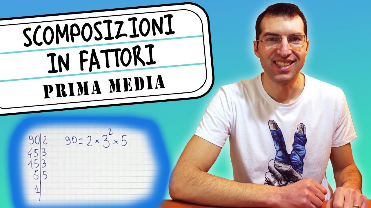 Come si fa la scomposizione in fattori - 1ª Media e argomento valido SEMPRE [Tutorial per genitori]