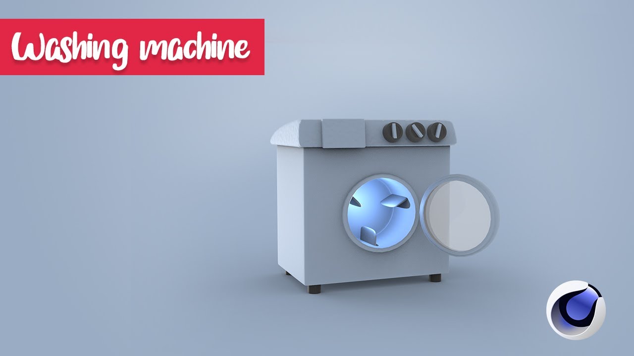 Washing machine modeling in c4d