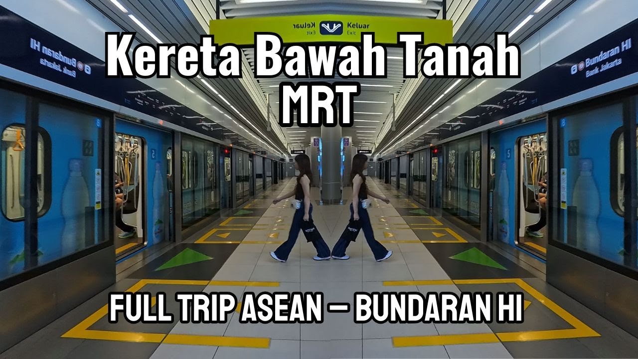 4K| Kereta Bawah Tanah MRT Jakarta - Real Suasana Full Trip ASEAN to Bundaran HI ‼️ 