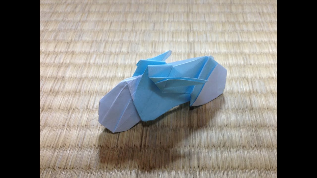 折り紙 バイク 自転車 折り方 作り方　motorbike　