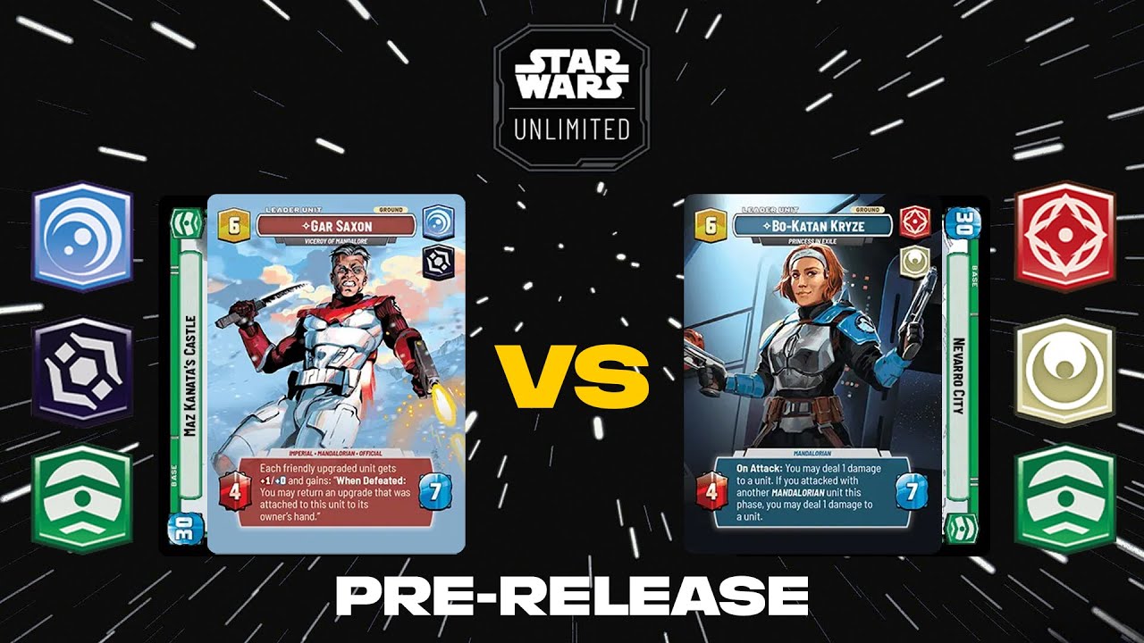 Gar Saxon Command v Bo-Katan Kryze Command | Star Wars Unlimited | BO1 Gameplay