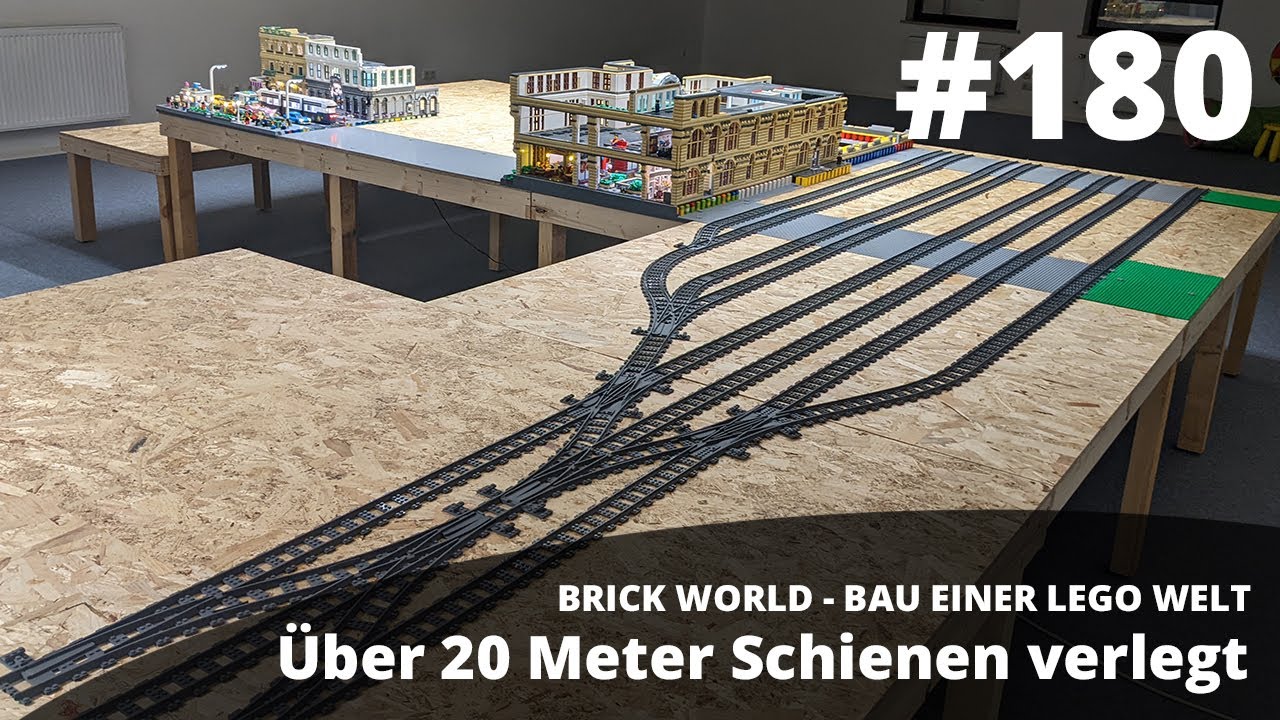 Über 20 Meter Schienen hinter dem Bahnhof verlegt! • BRICK WORLD LEGO® UPDATE (180)