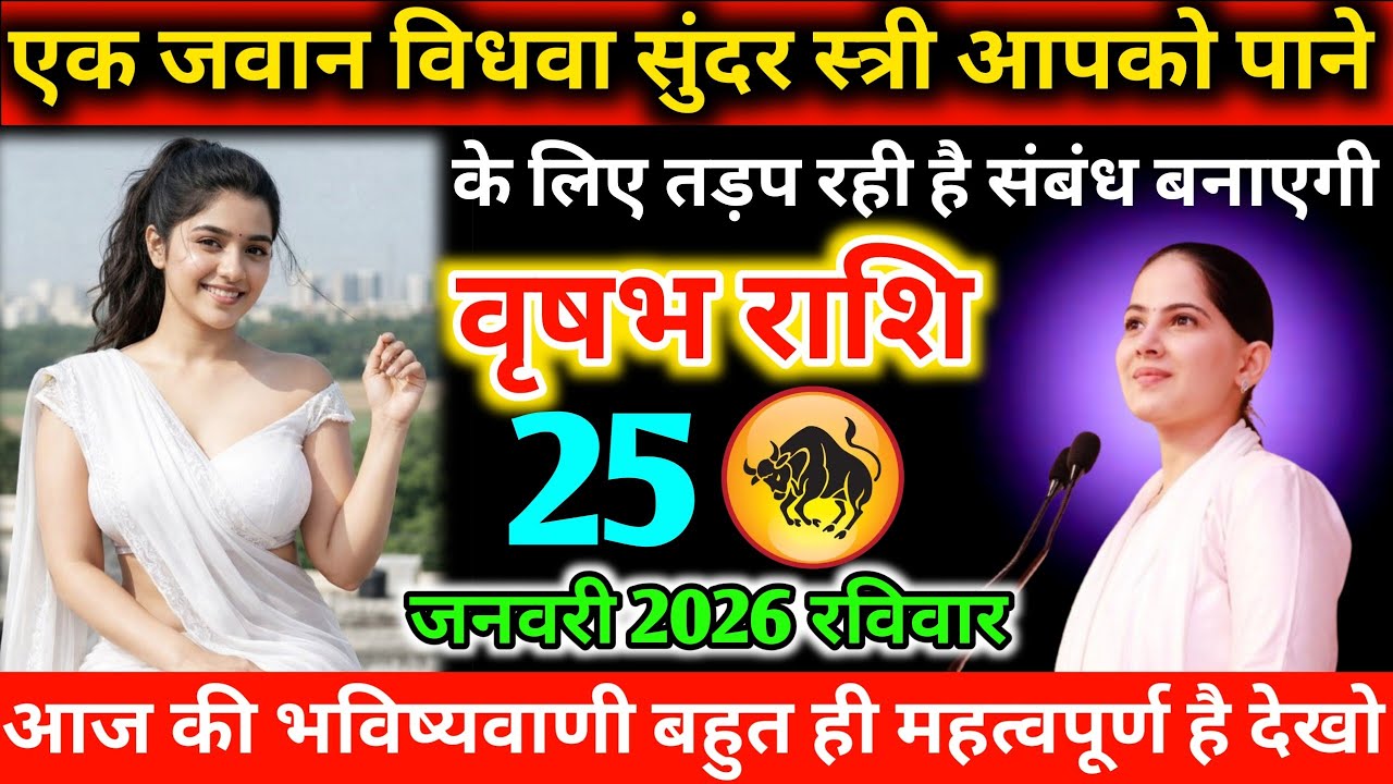 #वृषभ एक जवान विधवा सुंदर स्त्री आपको पाने के लिए तड़प रही है संबंध बनाएगी 24 जनवरी 2026 शनिवार