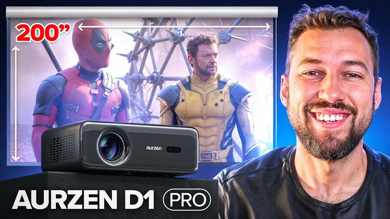 Best Projector Under $300 This will replace your TV - Aurzen D1 Pro