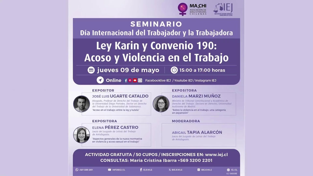 Seminario: Ley Karin y Convenio 190: Acoso y Violencia en el Trabajo