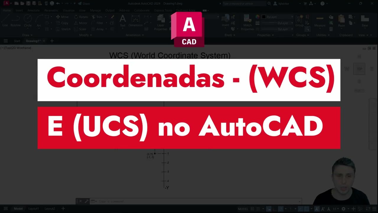 Coordenadas WCS e UCS no AutoCAD