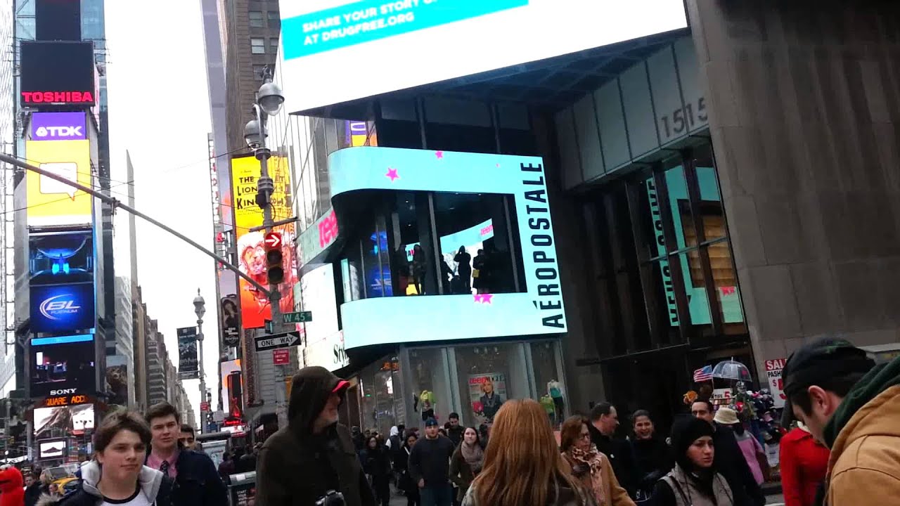 Times Square walking