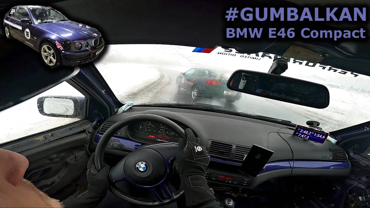 BMW E46 Compact 318ti | circuit POV driving | snow & ice | #Gumbalkan