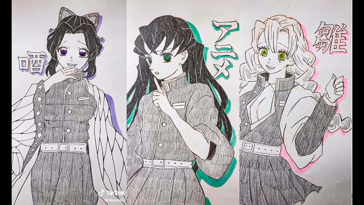 テ ィ ッ ク ト ッ ク 絵 | 鬼 滅 の 刃 イ ラ ス ト - TikTok Kimetsu no Yaiba Painting # 13