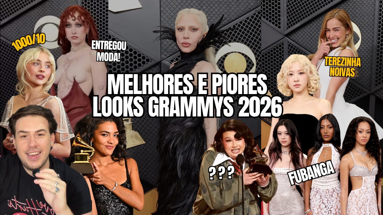 MELHORES E PIORES LOOKS DO GRAMMYS 2026! 1000/10 OU FUBANGA? VEM VER!