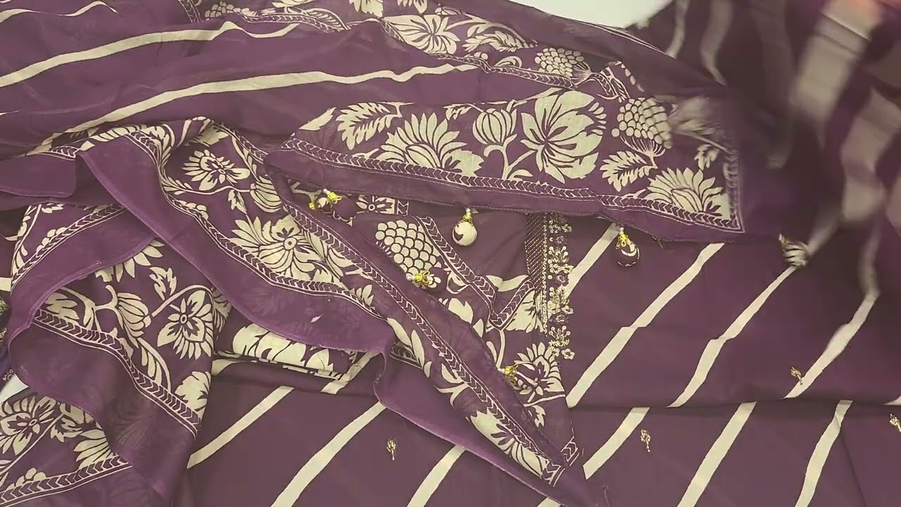 Original pakistani kashmiri lucknowi reyon crape cotton musline chiffon zari banarsi 7995319085