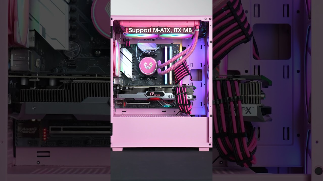 Vetroo M05 Micro-ATX Computer PC Case - 🌸Pink🌸 