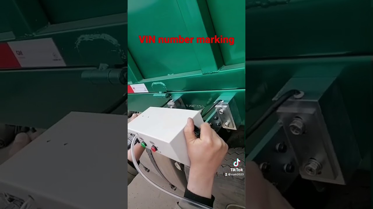 Dot peen marking machine #vin number marking#chassis frame engraving