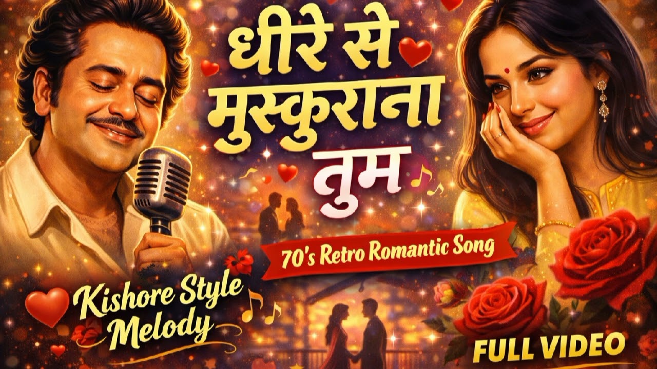 Dheere Se Muskurana Tum ❤️ | 70’s Retro Romantic Song | Kishore Style Love Melody