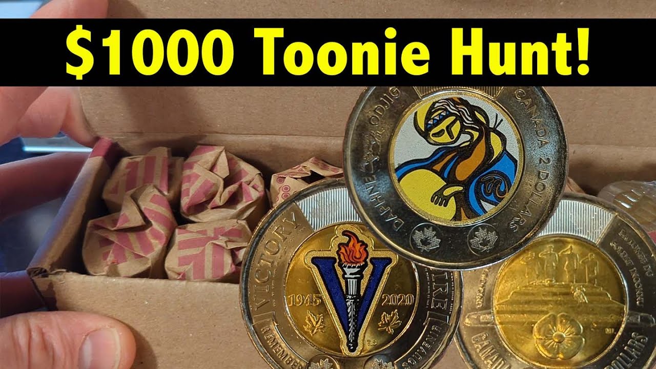 $1,000 Coin Hunt - Canadian Toonies! Colour Coins, Low-Mint, Errors and a Variety all in One Box!