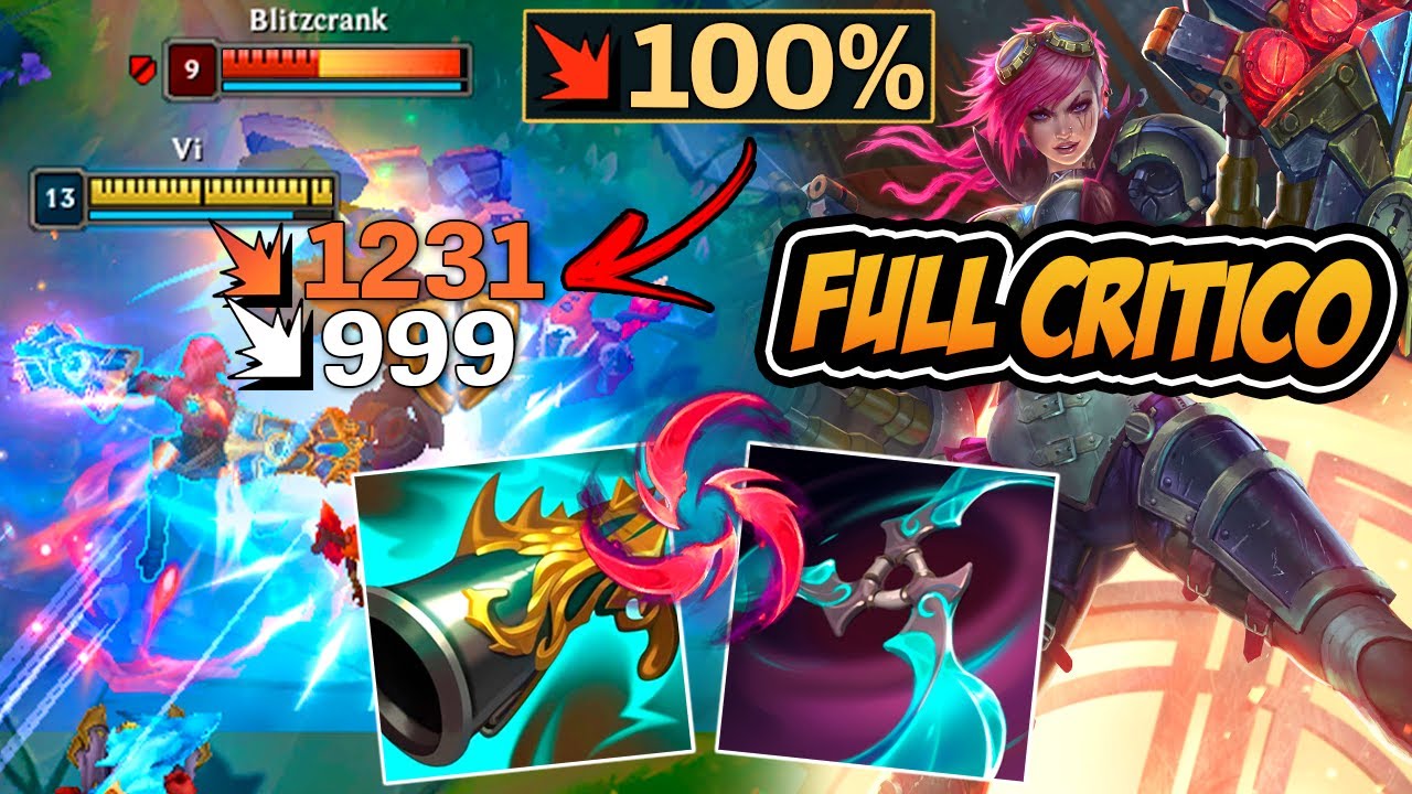 ESSA BUILD FULL CRÍTICO DA VI DÁ UM DANO ABSURDO NO COMBO !! - LEAGUE OF LEGENDS