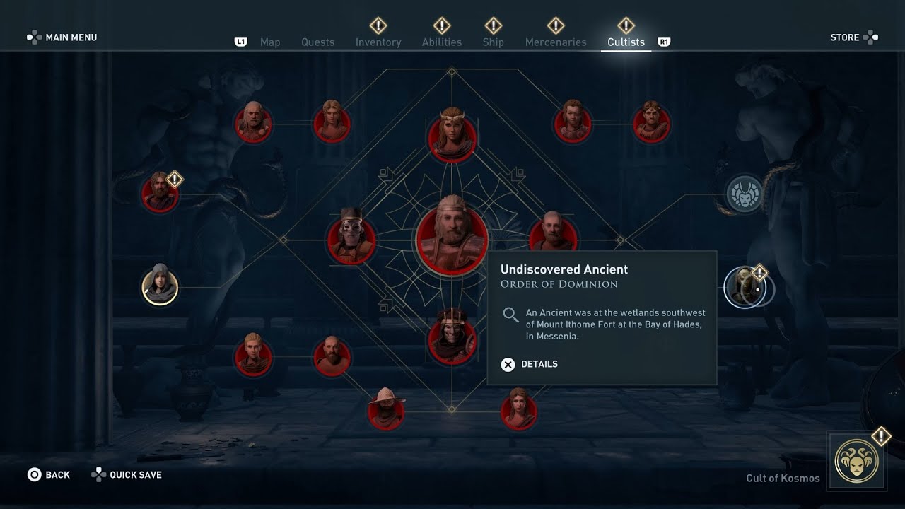 Assassin's Creed Odyssey - Gasper the Gatekeeper Clue Location - Order of Dominion