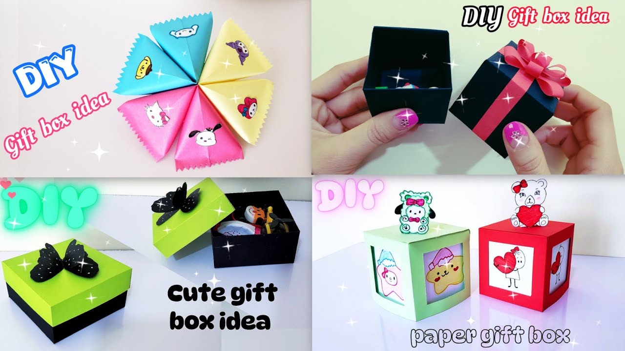 From a Single Sheet to 4 Unique & Lovely Gift Boxes 🎀🎁/4 Cutest Gift Boxes in One Video You'll Love 