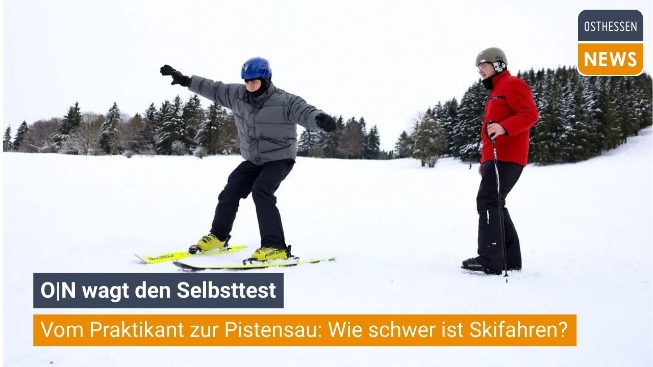 BISCHOFSHEIM (RHÖN): O|N wagt den Selbsttest: Vom Praktikant zur Pistensau-Wie schwer ist Skifahren?