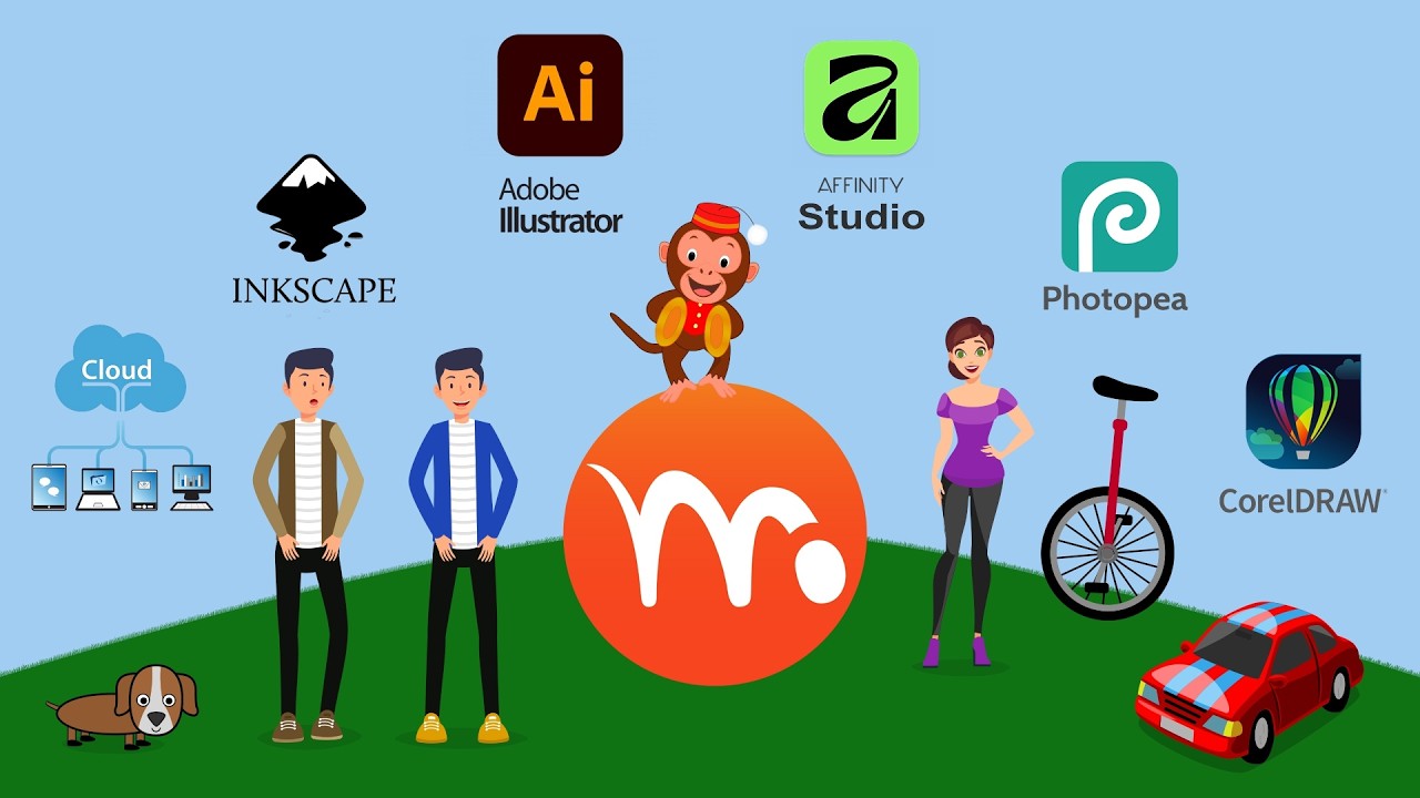How to Import Illustrator, Affinity SVG Vector files in Moho Pro with Layers, Masking & Colors easy