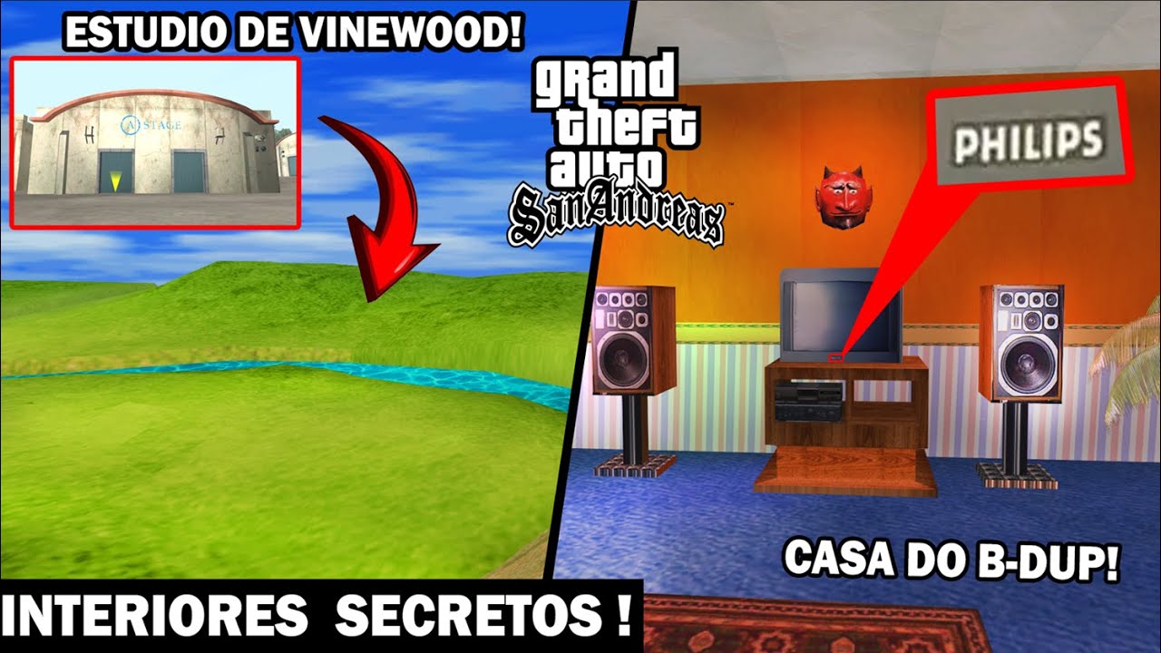 TEM UMA TV DA PHILIPS NO GTA SAN ANDREAS KKKKKKK  - INTERIORES SECRETOS