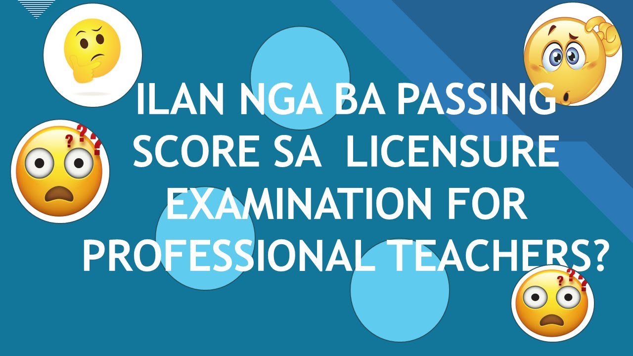 PASSING SCORE IN THE LICENSURE EXAMINATION FOR PROFESSIONAL