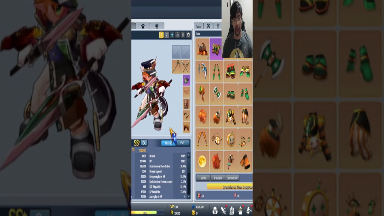 Grand Chase Classic l Mostrando minha conta full 1kk de ataque total 100% F2P 
