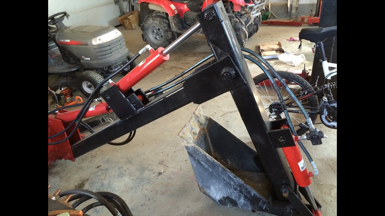 backhoe for atv homemade 4 feet width , dig 7 feet