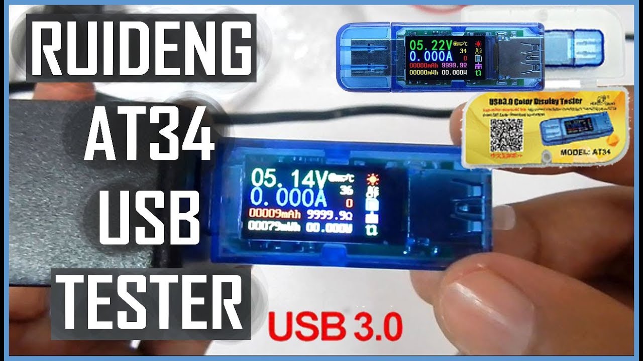 RUIDENG AT34 USB TESTER Review & UNBOXING.