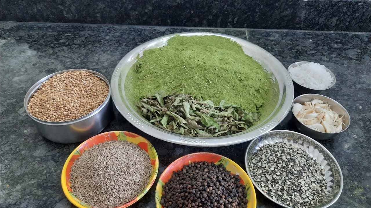முருங்கை கீரை சூப் பொடி #soup podi@mahe foodiee masala