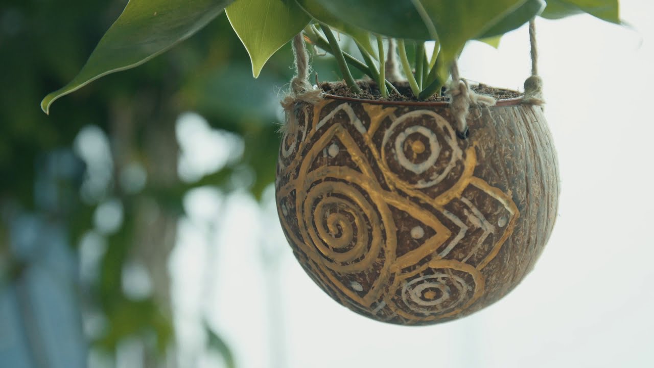 Give It a Twist with Dremel: Upcycle a Coconut Into a Plant Hanger
