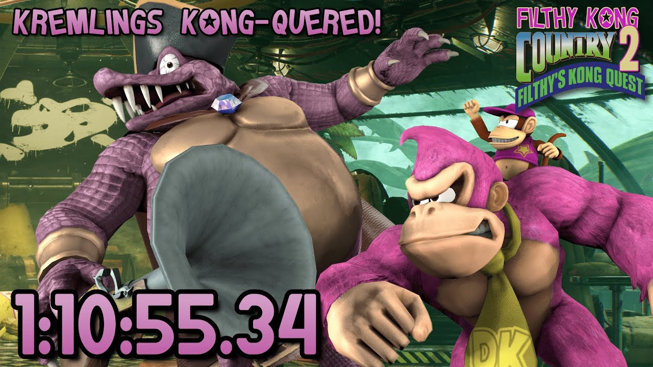 [9/3/2025] DKC2 Deathless Speedrun: Kremlings Kong-Quered!