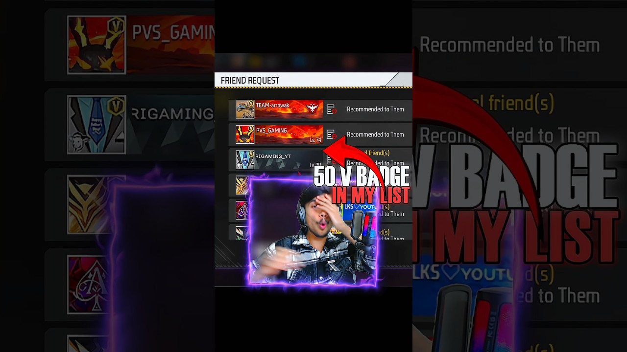 50 V BADGE SEND ME REQUEST 🔥SUDIP SARKAR 🏴&zwj;☠️#shprts #trending #freefire
