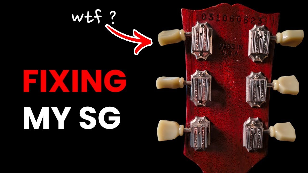 Установка локовых колков Gotoh SD90-SL на мой SG