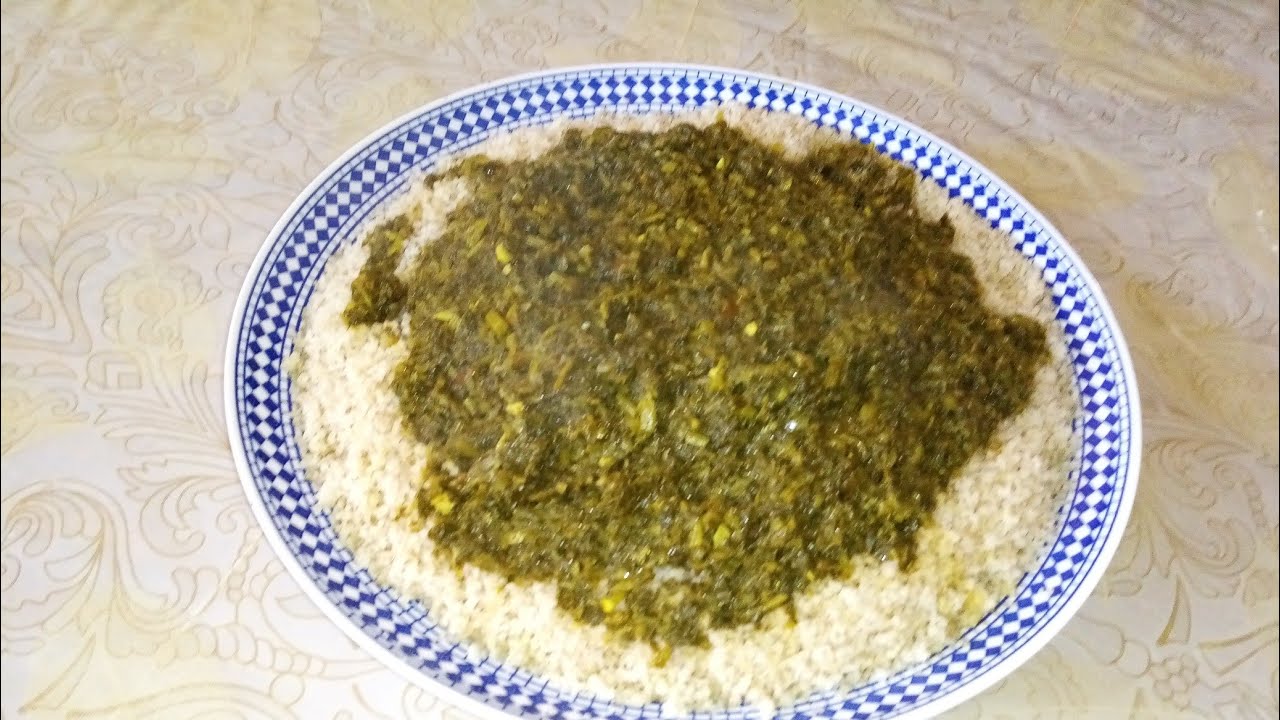 بلبولة مسقية بالبقولة (تشيشة مسقية بالخبيزة....)
