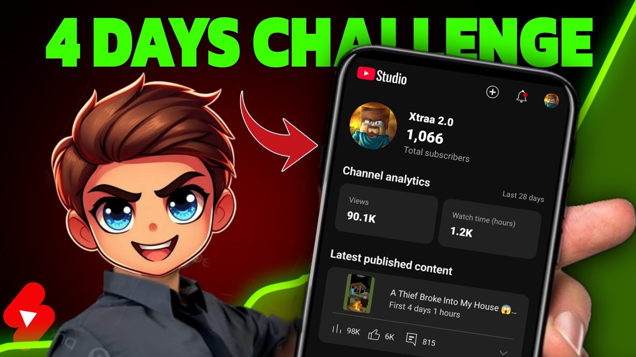 4 DAYS Challenge ( Shoking Result ) How To Grow Gaming Channel From 0 Subscribers