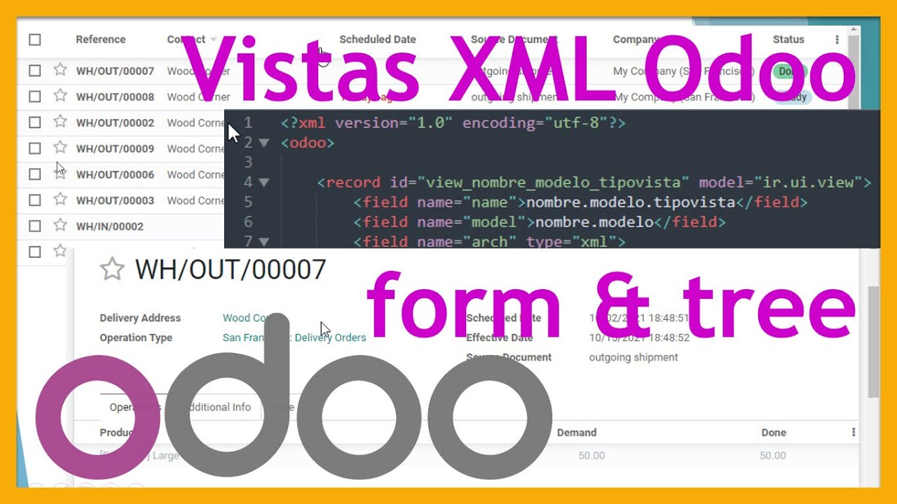 PROGRAMACIÓN ODOO: ⌨️ Crear VISTA XML tipo Formulario y Lista | Interfaz usuario 🖼️ form & tree view