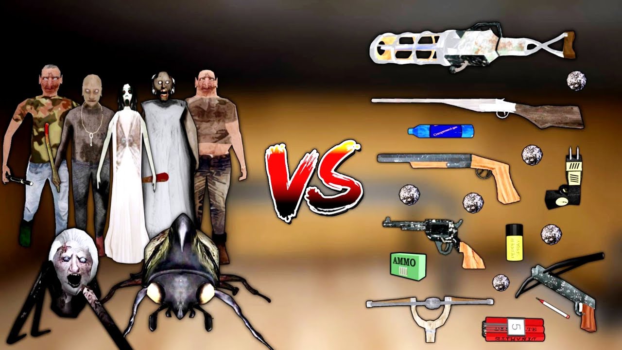 The Twins Family And Granny Family With Spider Mom Vs All New Unlimited Weapons | The Twins Mod
