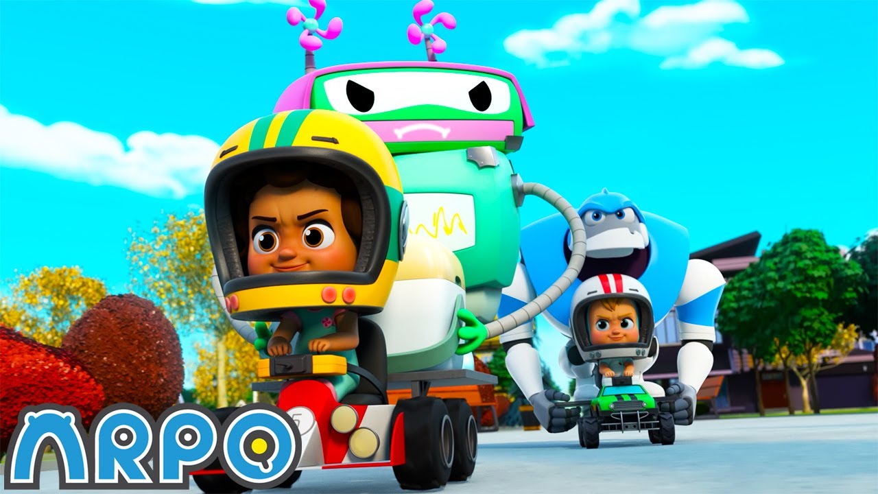 🏁Arpo's Craziest Competitions!🤖 | Arpo | Moonbug Kids - Space Cartoons for Kids