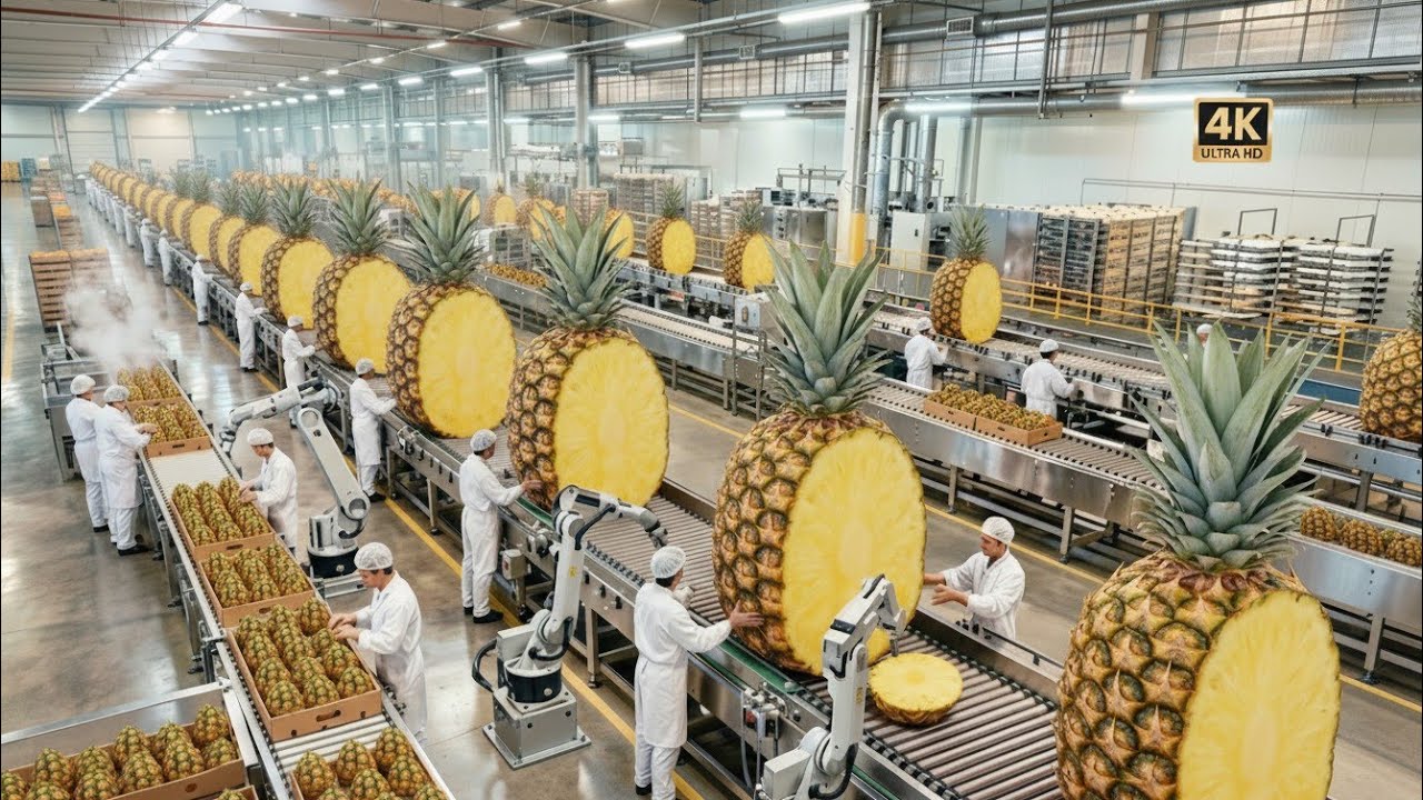 Inside The Pineapple Juice Factory – Full Process How Million-Dollar Juice Are Made