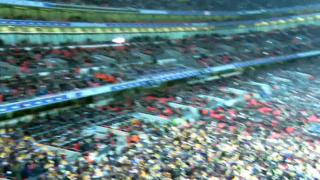 Bradford City Fans at Wembley non stop singing and support at 4-0 down