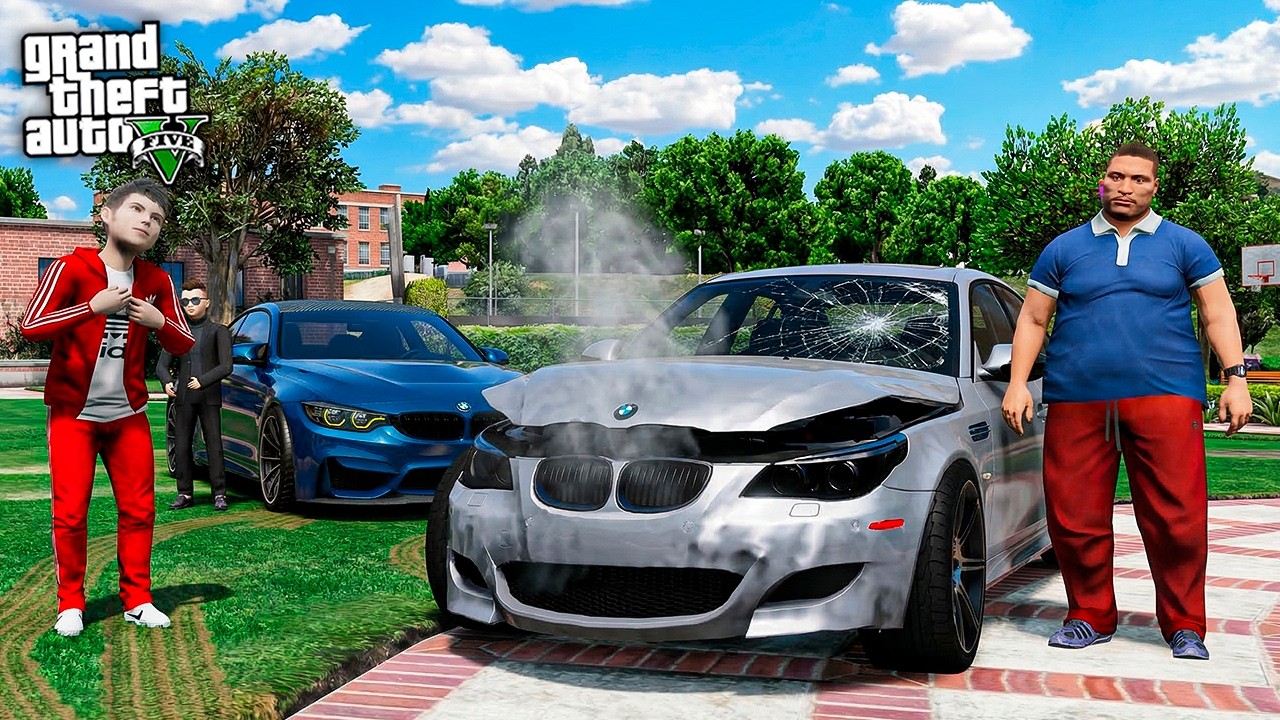 ШКОЛЬНИК РАЗБИЛ BMW M5 E60 ДИРЕКТОРА - ОТЕЦ И СЫН В GTA 5 ⚡ГАРВИН