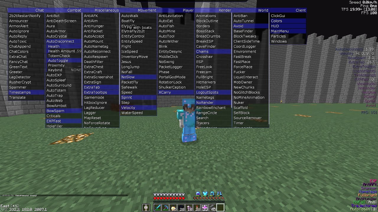 Clients/Mods I use on 2b2t