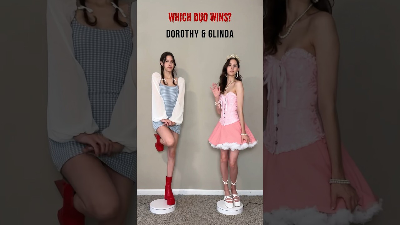 Which duo wins⁉️ Duo Halloween Costume Ideas 🎃✨ #halloweencostumes #halloween2023  #halloweeninspo