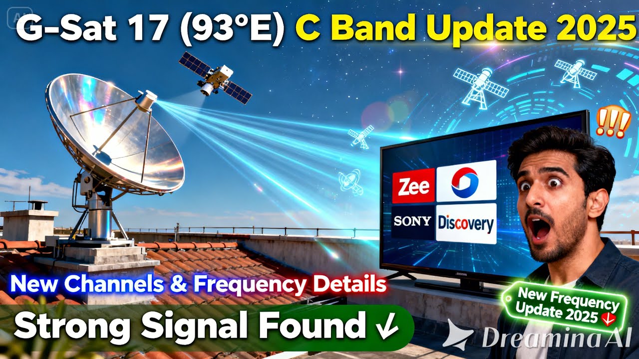 G-Sat 17 (93°E) C Band Latest Update 2025 | New Channels & Frequency Details | Strong Signal Setup