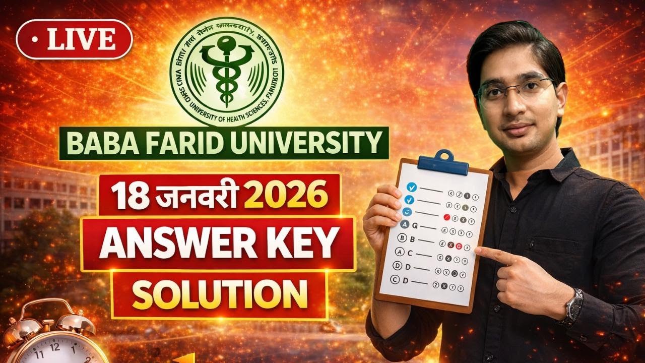 Answer Key of BABA FAREID UNIVERSITY EXAM  for #labtechnician  #bfuhs #bmlt #dmlt